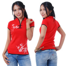 Women Chinese Top in Red